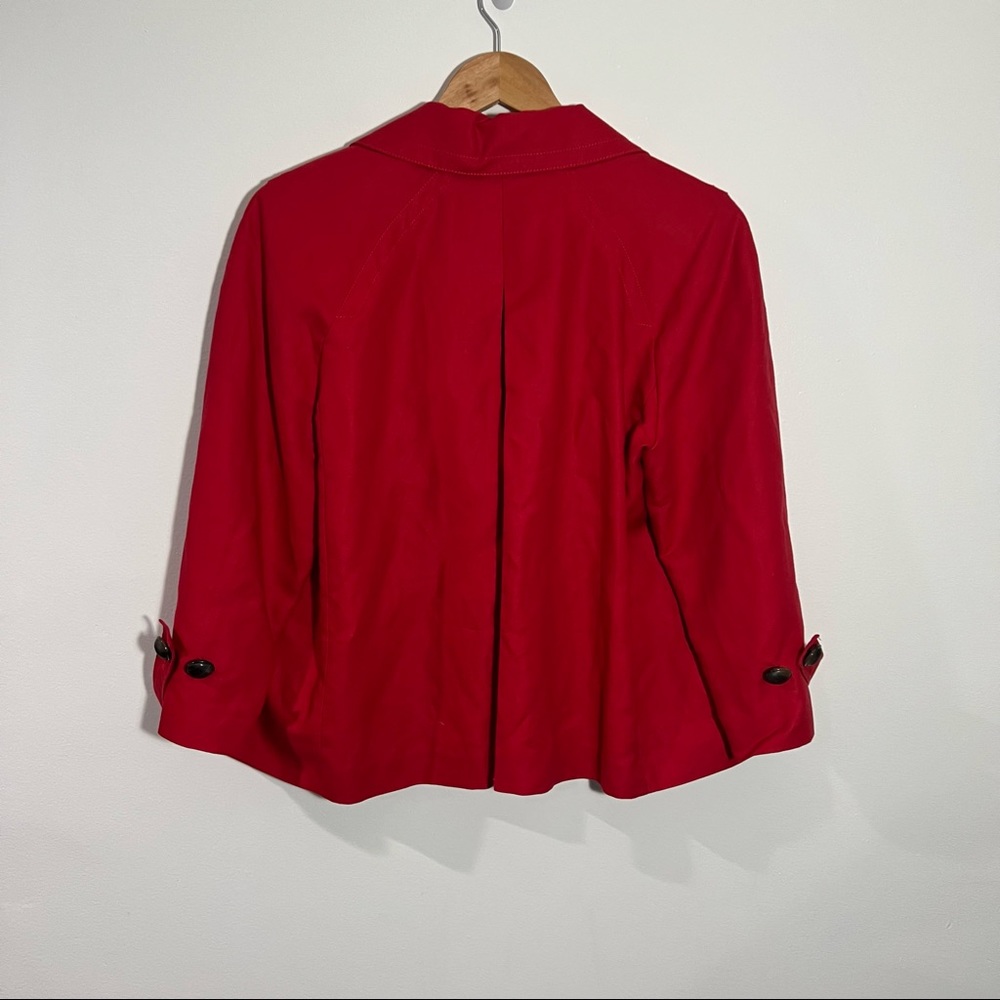 New Talbots Red Cotton/Linen Blend Jacket Size 16 Petite - Picture 3 of 9